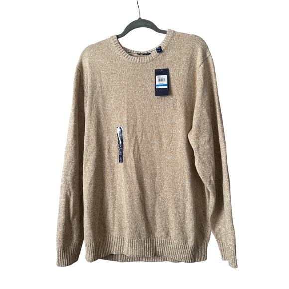 Izod Tan Crewneck Sweater Men's XL New - Picture 1 of 10